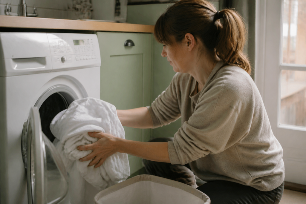 Detergent linge blanc et machine nettoyage maison